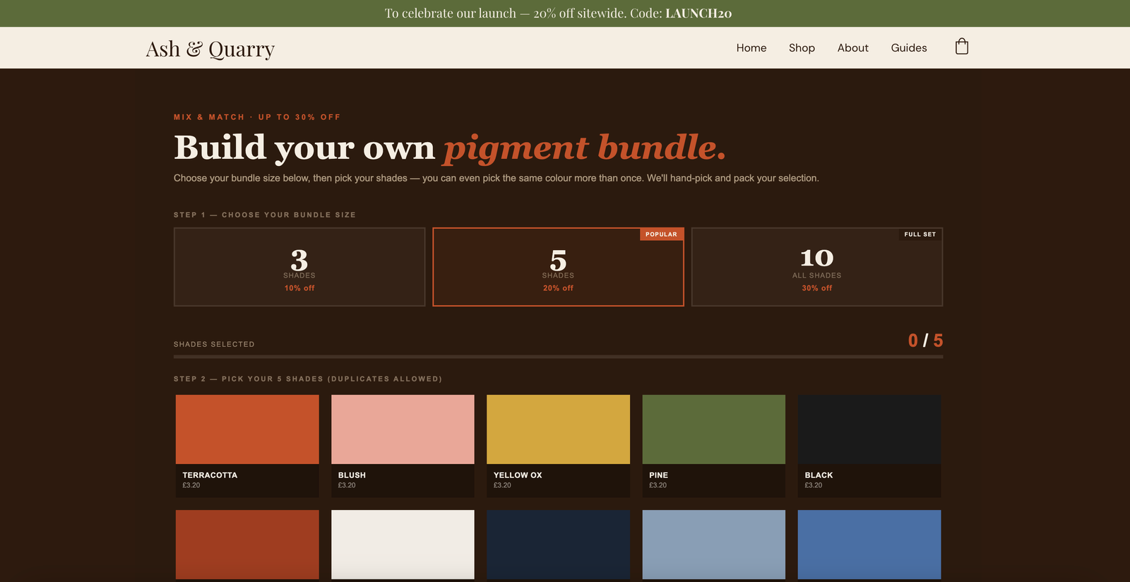 Ash & Quarry calculator tool